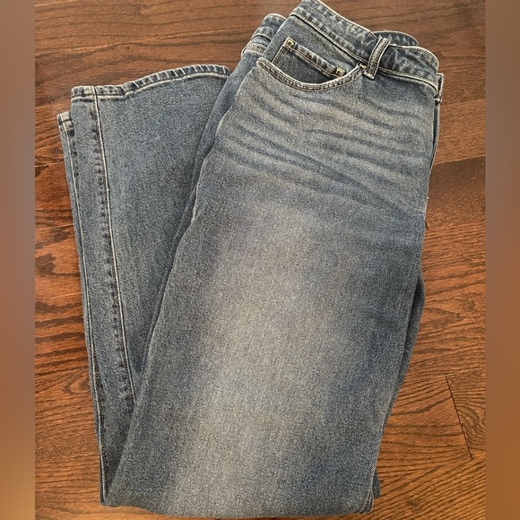 Hollister Blue Straight Jeans - High Rise - Long Length - Picture 1 of 3
